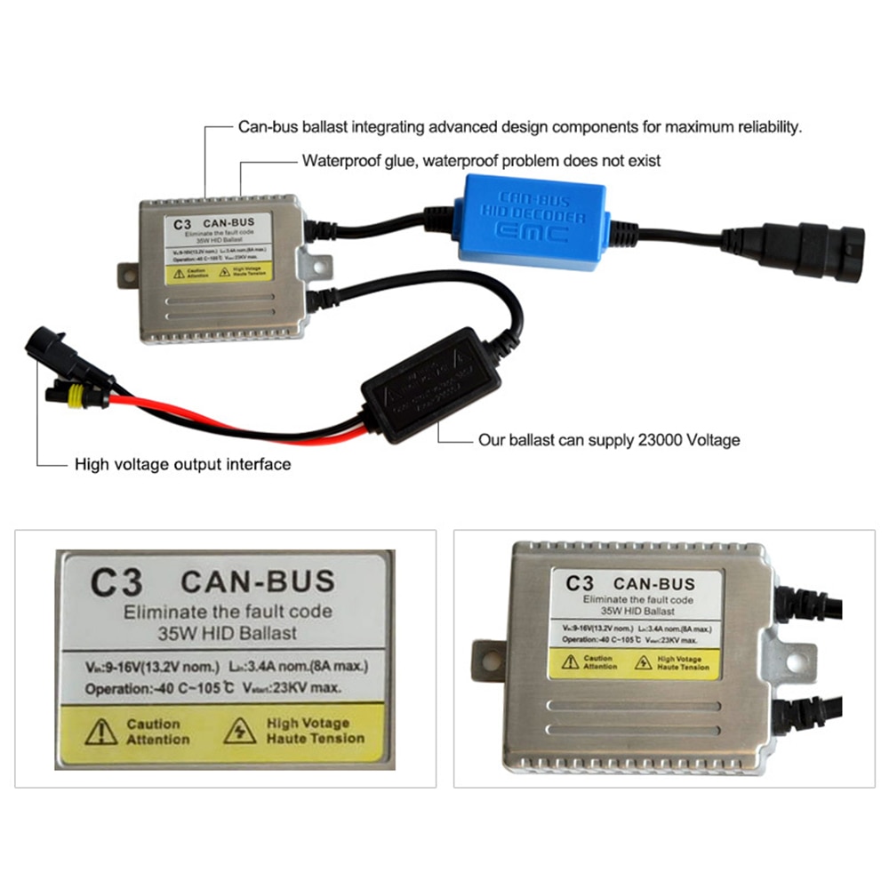 1pc AC CANBUS hid ballast 35W for xenon h7 canbus , & HID ballast