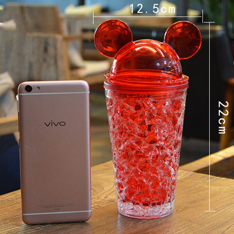 Odd refrigeration sippy cups crushed ice cup plastic cup children adult students with fruit juice cup ice cool summer