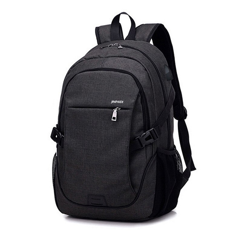 Laptop Backpack Men USB Charging 15.6 inch Anti Theft Backpack Male School Bags For Teenage College Travel Backpack: black 2