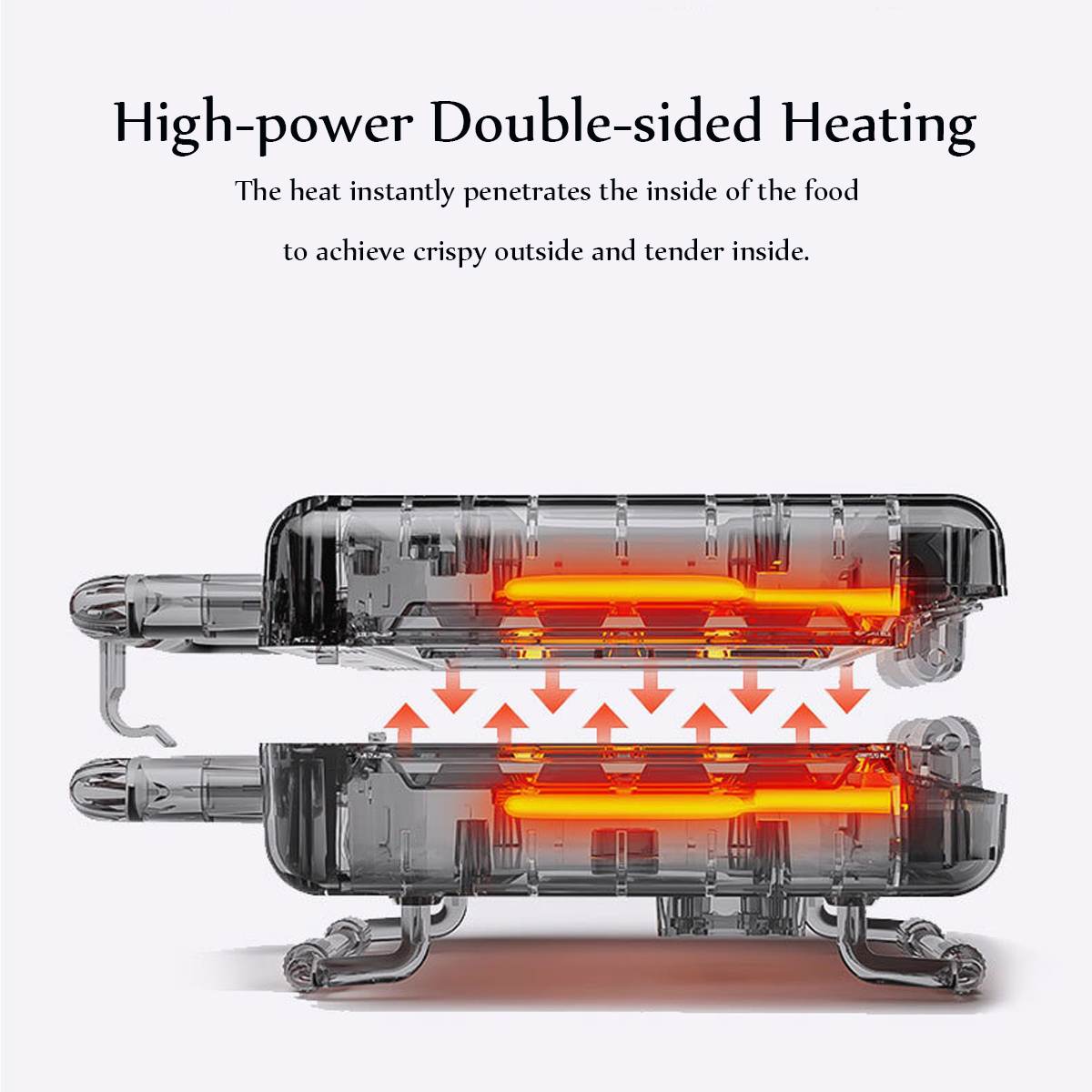 1000W Electric Waffles Maker 7 Gear Adjustable Bubble Egg Cake Oven Breakfast Waffle Machine Double-Sided Heating Waffle Pot