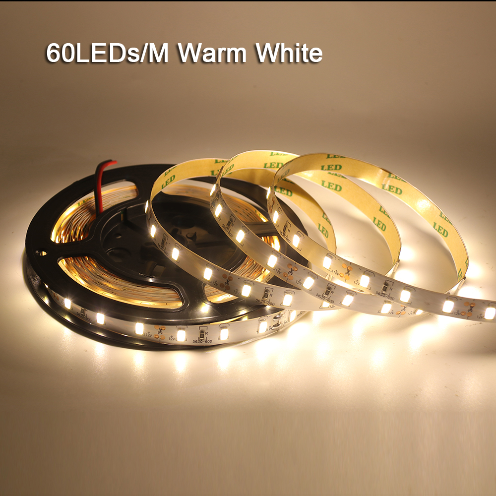 120 leds/m 5 M 5630 Led Strip Licht 12 V DC Flexibele LED Licht 600LED 300LED Pixel Tape Niet Waterdichte Led Lint Kerst Lamp: RGB