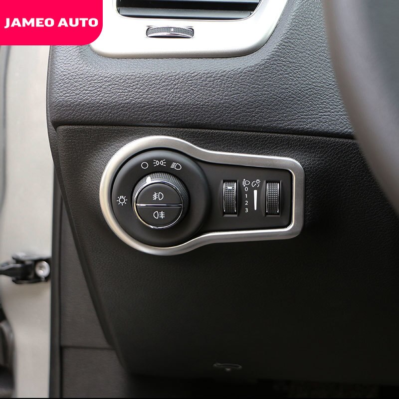 Jameo Auto 1Pc Car Interior Accessories Fit for Fiat 500X 500 X - Auto Headlight Switch Knob Cover Trim Stickers