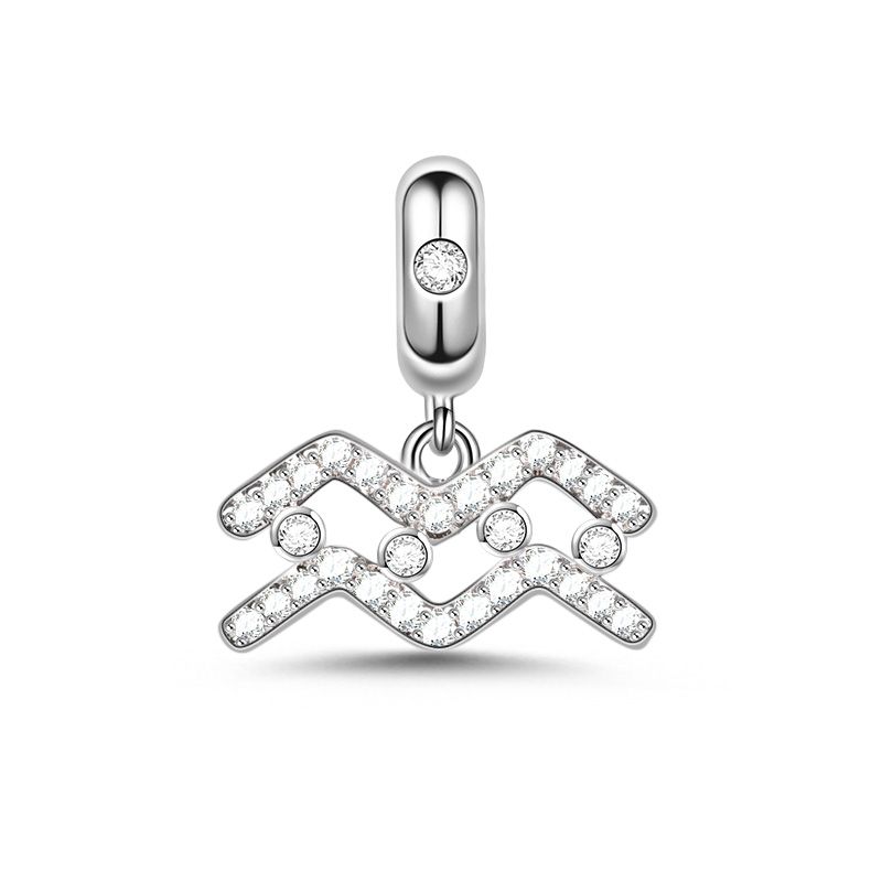 Klassieke Sprankelende Ram, Tweelingen, Steenbok, Pissen Zodiac Charm Kralen Fit Originele Europese Zilveren 925 Armband DIY Sieraden