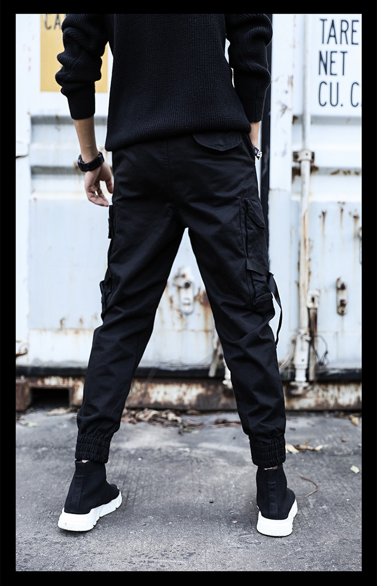 Pantalon de sport Hip-Hop pour homme, poches, Jogging, Harajuku, pantalon de sport pour garçons, , décontracté, tendance