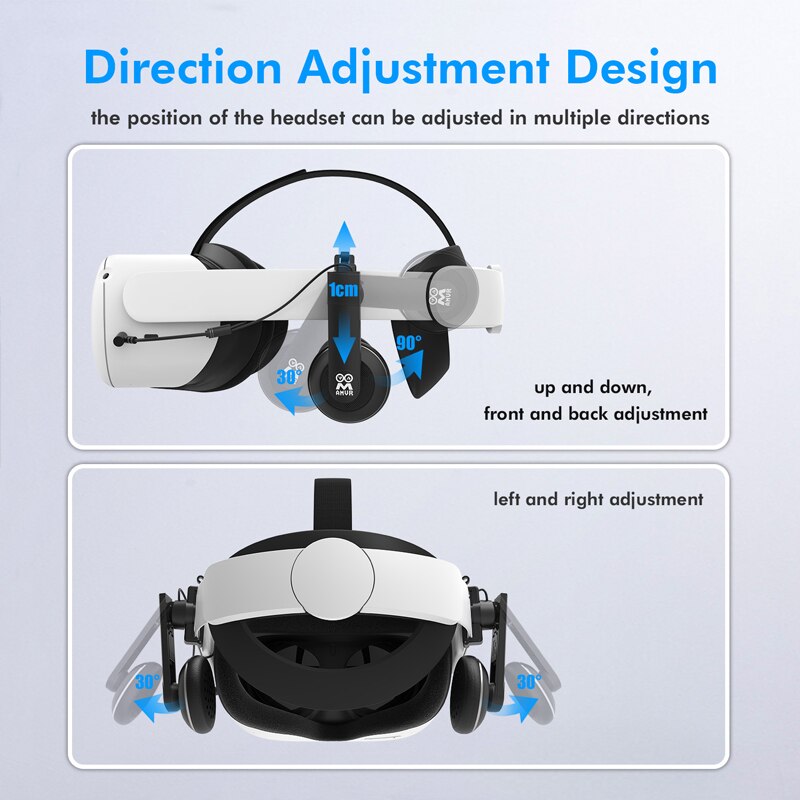 Écouteurs intra-auriculaires VR pour Oculus Quest 2, casque tout-en-un, réduction du bruit, écouteurs stéréo de jeu, haute sensibilité, accessoire VR