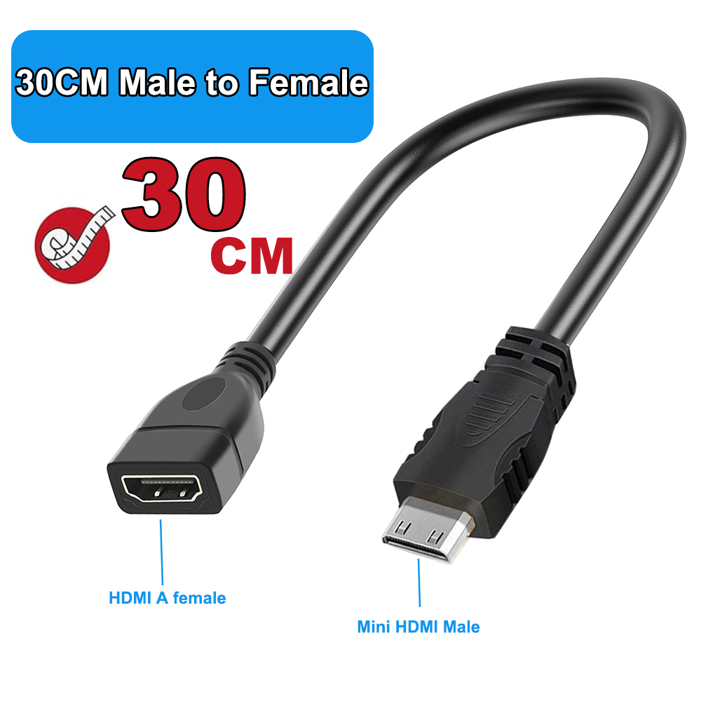 Kabel Mini HDMI zu HDMI Kabel HDMI Typ C Ultrakurzes HDMI Mini HDMI Kabel für Digitalkamera Tablets Laptop 4K 60Hz HDMI 2.0: Default Title