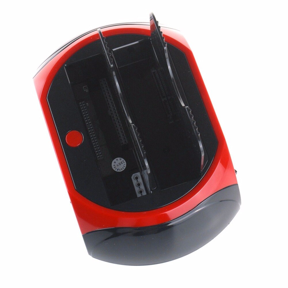 USB 2.0 Dual HDD Hard Drive Disk EU IDE SATA Docking Station Base for SATA/HDD/IDE Support Hard Disk Can