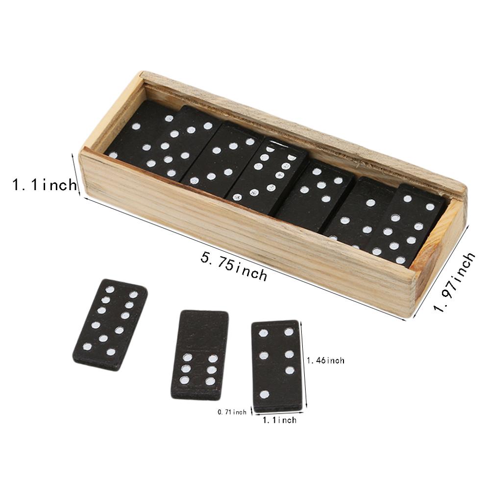 28 Stks/set Houten Domino Blokken Board Game Reizen Grappig Tafel Game Domino Speelgoed Voor Kid Kinderen Educatief Speelgoed Domino Blokken