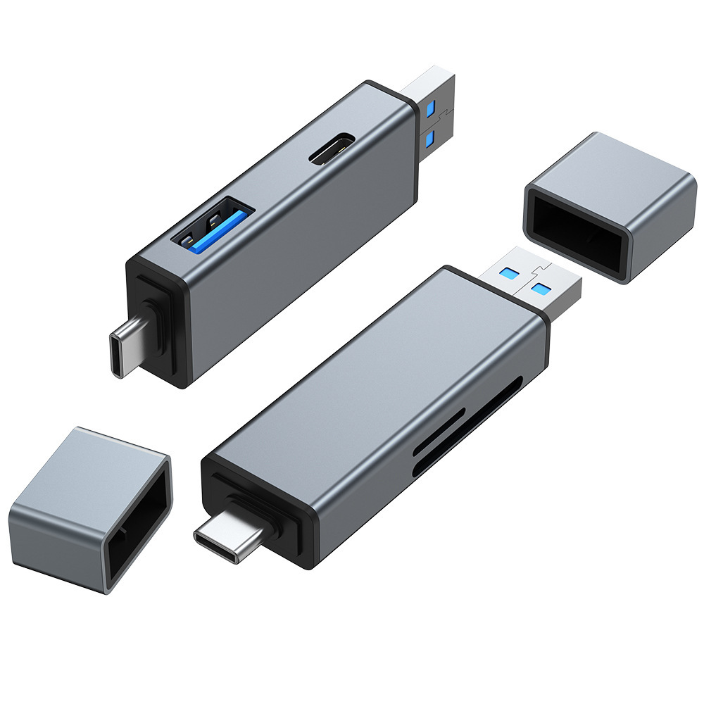 Elough 4 IN 1TF Card Reader OTG Adapter USB3.0 Flash Drive SD TF Card Reader Type c to Micro SD Adapter Mobile Phone Accessories: Default Title