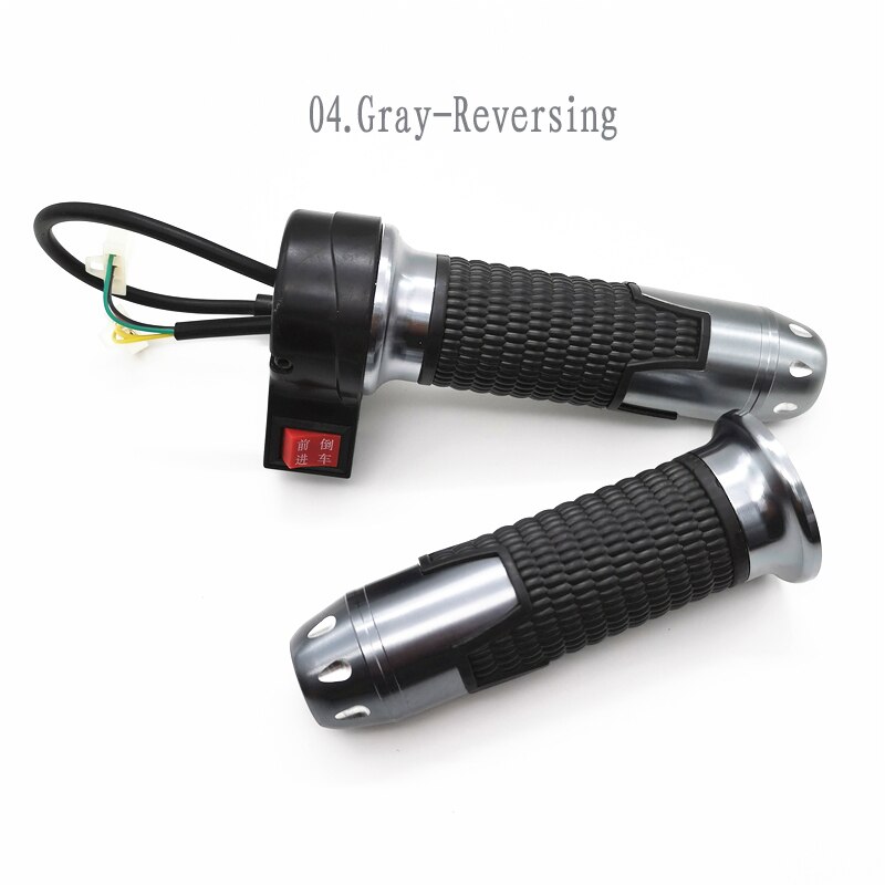 Elektrisk sykkel twist throttle ebike tricycle speed scooter throttles 12v/24v/36v/48v/60v/72v e bike parts: 04. grå reversering