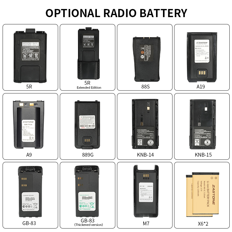 Verschillende Soorten Walkie Talkie Batterij 5R 3107 GP328 M7 Speciale Radio Batterij Walkie Talkie Custom Batterij