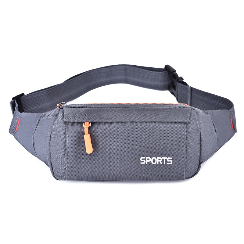 Waist Pack Women Running Waterproof Waist Bag Mobile Phone Holder Gym Fitness Travel Pouch Belt Chest Bags: Gray