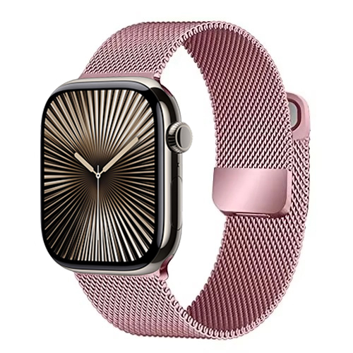 Correa milanesa para Apple Watch Ultra2 49mm 10 9 8 7 46mm 45mm 41mm 6 5 4 SE 44mm 40mm Metal magnético doble sección IWatch 3 42mm: BLACK WHITE / 16 mm