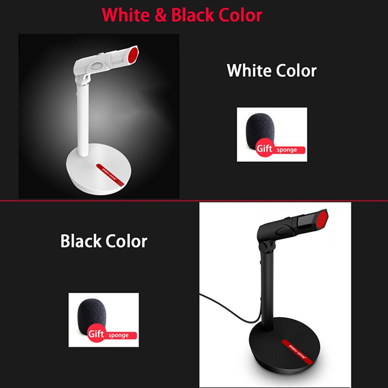 Popupine Wired Condenser Studio Microphone USB 3.5mm Microphone, Flexible Microphone For Computer Laptop Gaming