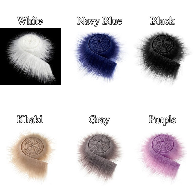 1.5m bånd i fuskepels gjør-det-selv-klær sy myk listverk trimming stoff hjemmedekorasjon sy kostyme plysj pels stripe