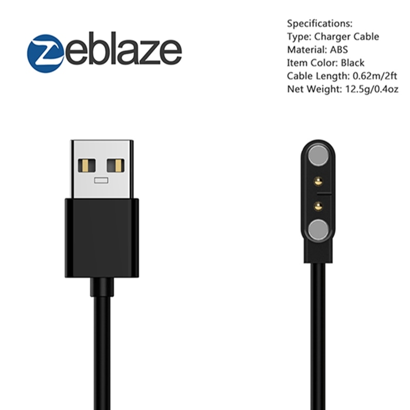 Zeblaze 70cm USB magnetisch aufladen Kabel Uhr Kabel für Zeblaze VIBE 3 HR/VIBE 3 Profi /VIBE 3 EKG Smartwatch Ladegerät