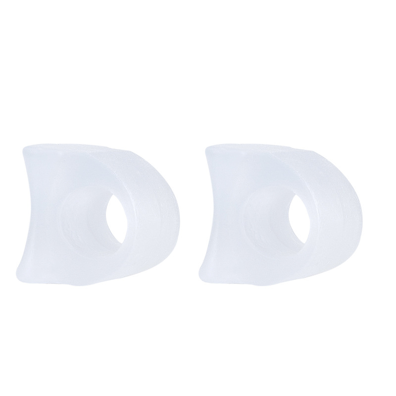 Separadores de dedos de los pies, protector de juanete de silicona, cuidado de los pies, separador ortopédico de dedos, almohadilla correctora, herramienta para el cuidado de los pies, 1 par: Amarillo claro