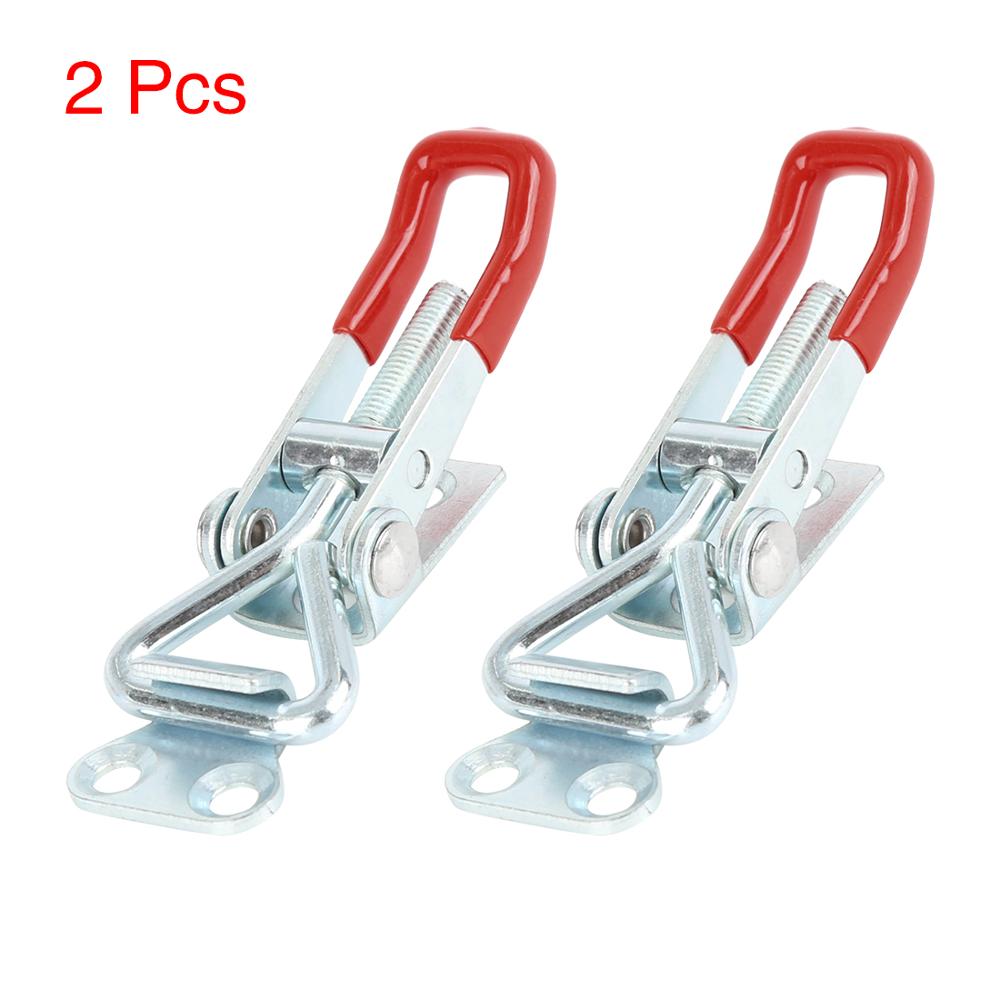 uxcell 2/4/6/8Pcs Car Adjustable Pull Latch Toggle Latch Clamp Hasp with keyhole/without hole 100Kg 220Lbs Holding Capacity 4001: 2Pcs Without keyhole