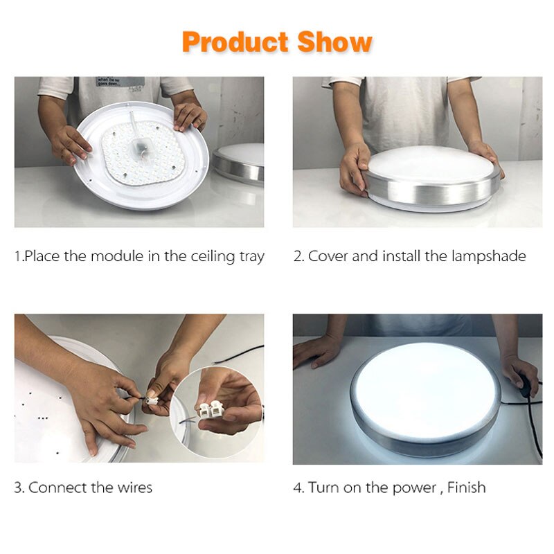 Decke Lampen Led-modul Licht AC220V 230V 240V 12W 18W 24W Ersetzen Decke Licht Beleuchtung quelle Bequeme Installation