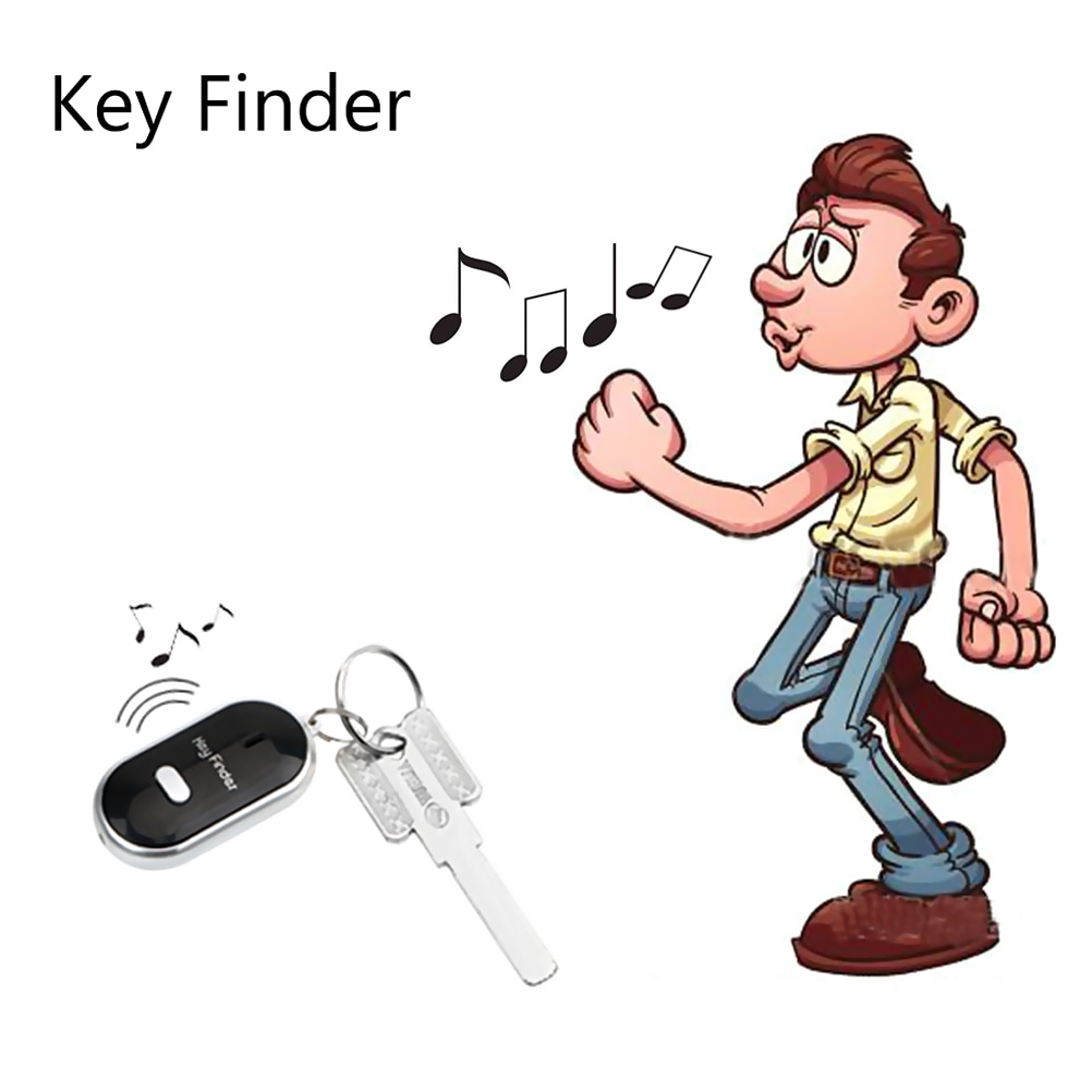 Apito localizador de chave piscando bip remoto perdido keyfinder localizador keyring