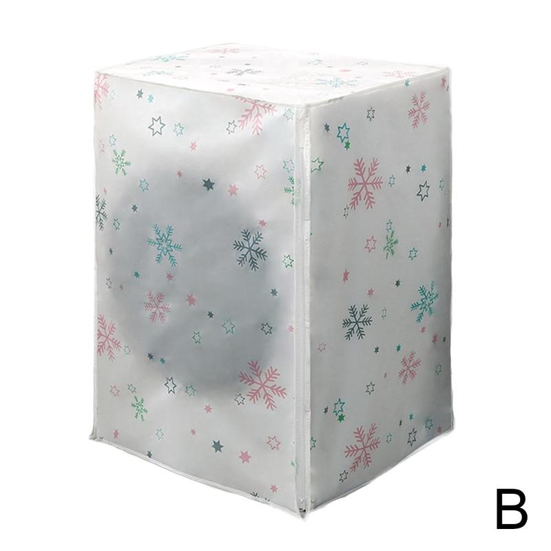 Washing Machine Cover Peva Proof Open Protective Cover Dust Sunscreen Front Waterproof Dust Top K0q4: B
