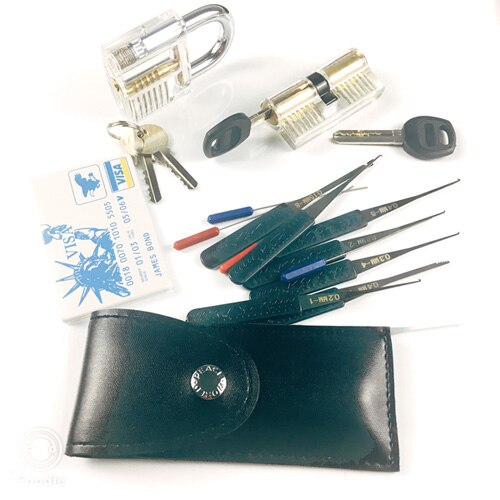Locksmith Utility Tools,Transparent Locks Broken Key Extractor Mini Card Bag Tools: 5-1