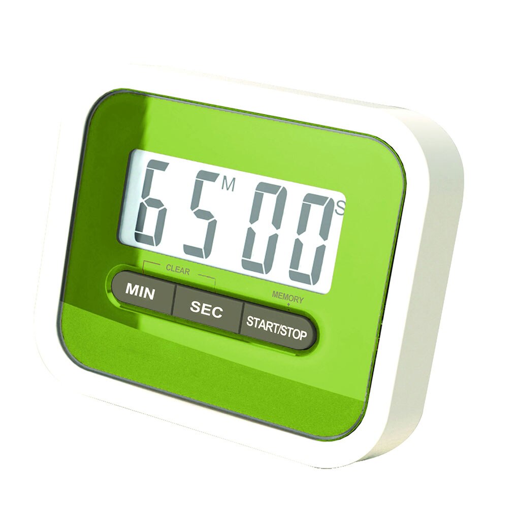 Home Kitchen Cooking Digital Countdown Timer Sports Study Game Magnetic Loud Alarm Timmer: green