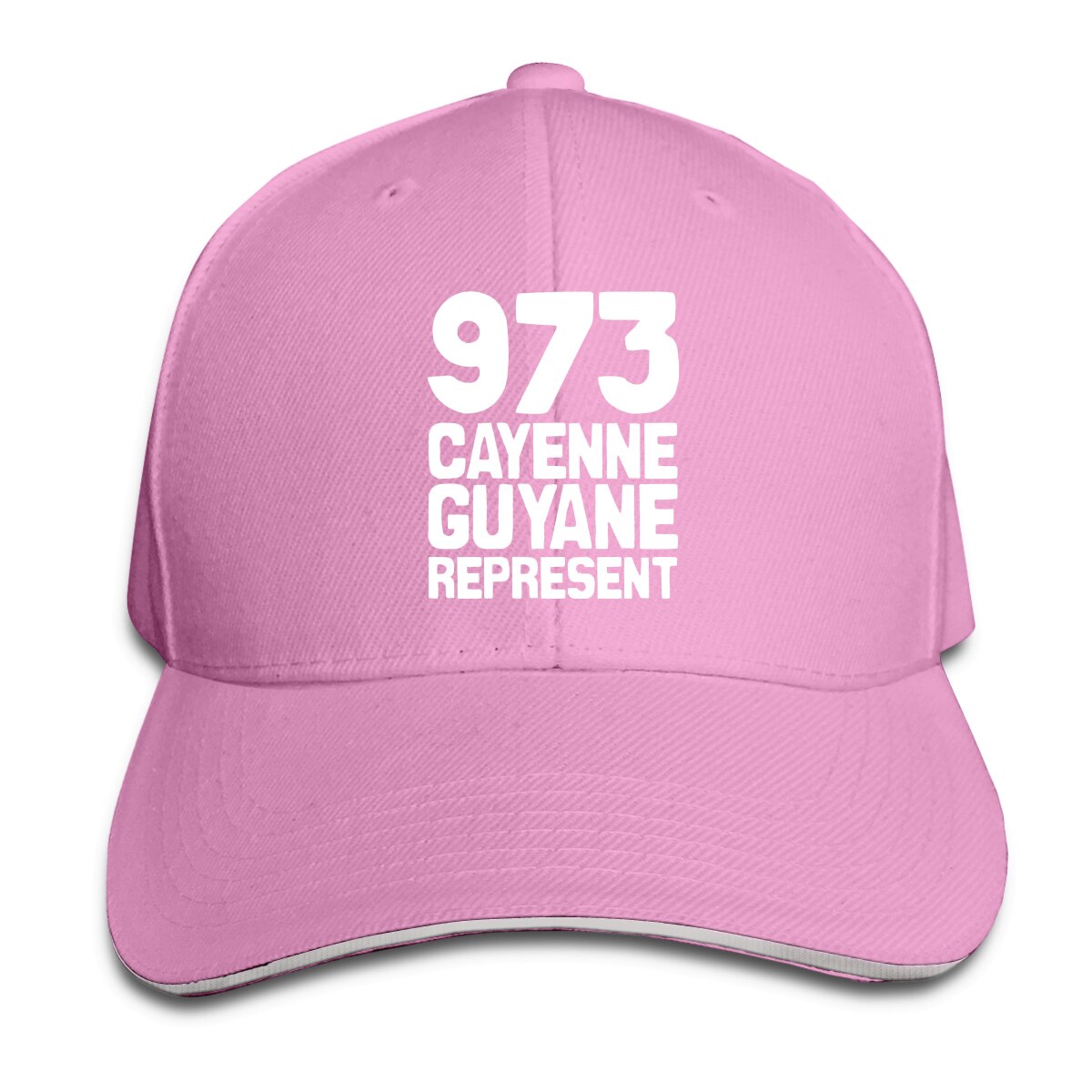 ¿973 Cayenne Guyana? Represent Essential-gorra de béisbol para hombre y mujer, gorro de béisbol hip hop con gráfico divertido R330: Rosa