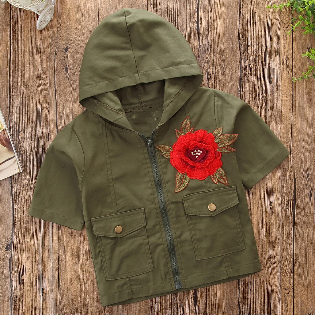 Spring Baby Boys Jacket Winter Jacket For Girls Coat kids Hooded flowers print Outerwear Jacket Children Clothes L5010914