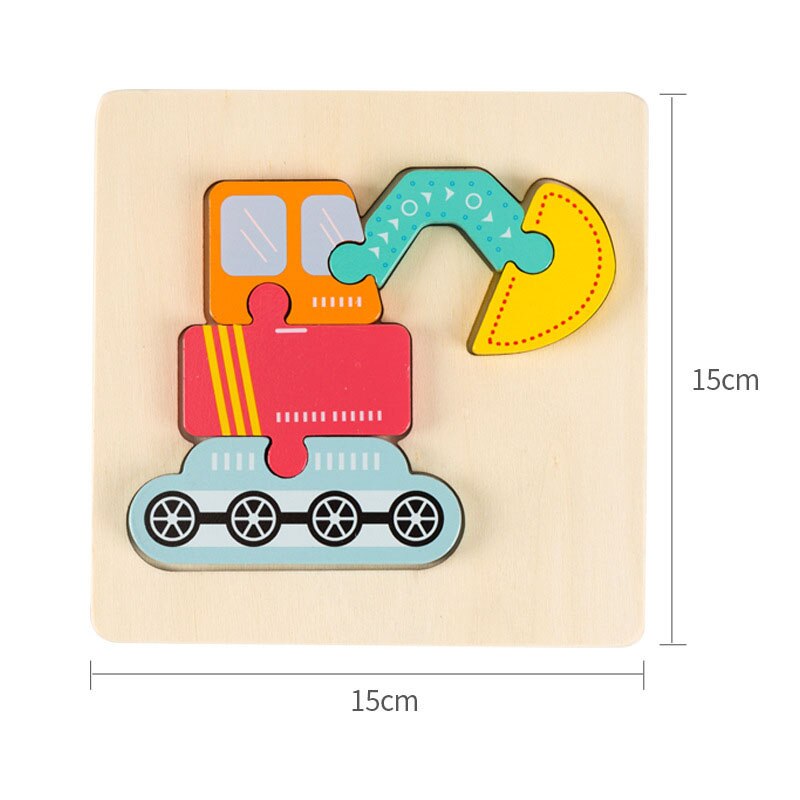 Cartoon Animal 3D Puzzles For Kids Wooden Toys Montessori Educational Toys For Children Wooden Puzzles Montessori Toys Baby