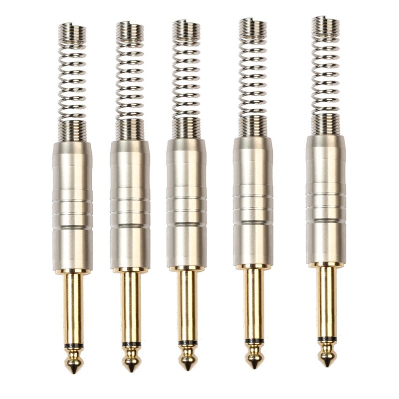 Top 6.35mm Welding Plug Mono Gold-Plated Plug for Welding Various 6.35 o Cables, Microphones, Electric Guitar Cables