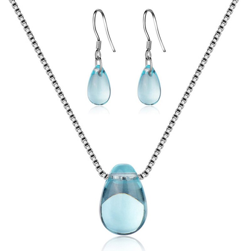 MEYRROYU 925 Sterling Silber Halskette Ohrringe Perle Anhänger Schmuck einstellen Dame, Verlobung, Hochzeit Cерьги Oжерелье: 4