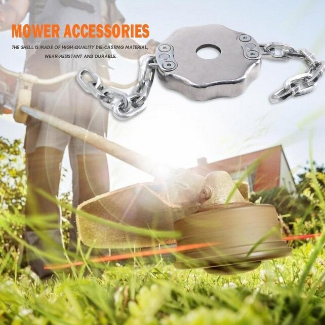 Mangan Stahl Spule Kette Rasenmäher Garten Brushcutter Klinge Ersatz Gras Trimmer Kopf mit Ausreichend Haltbarkeit