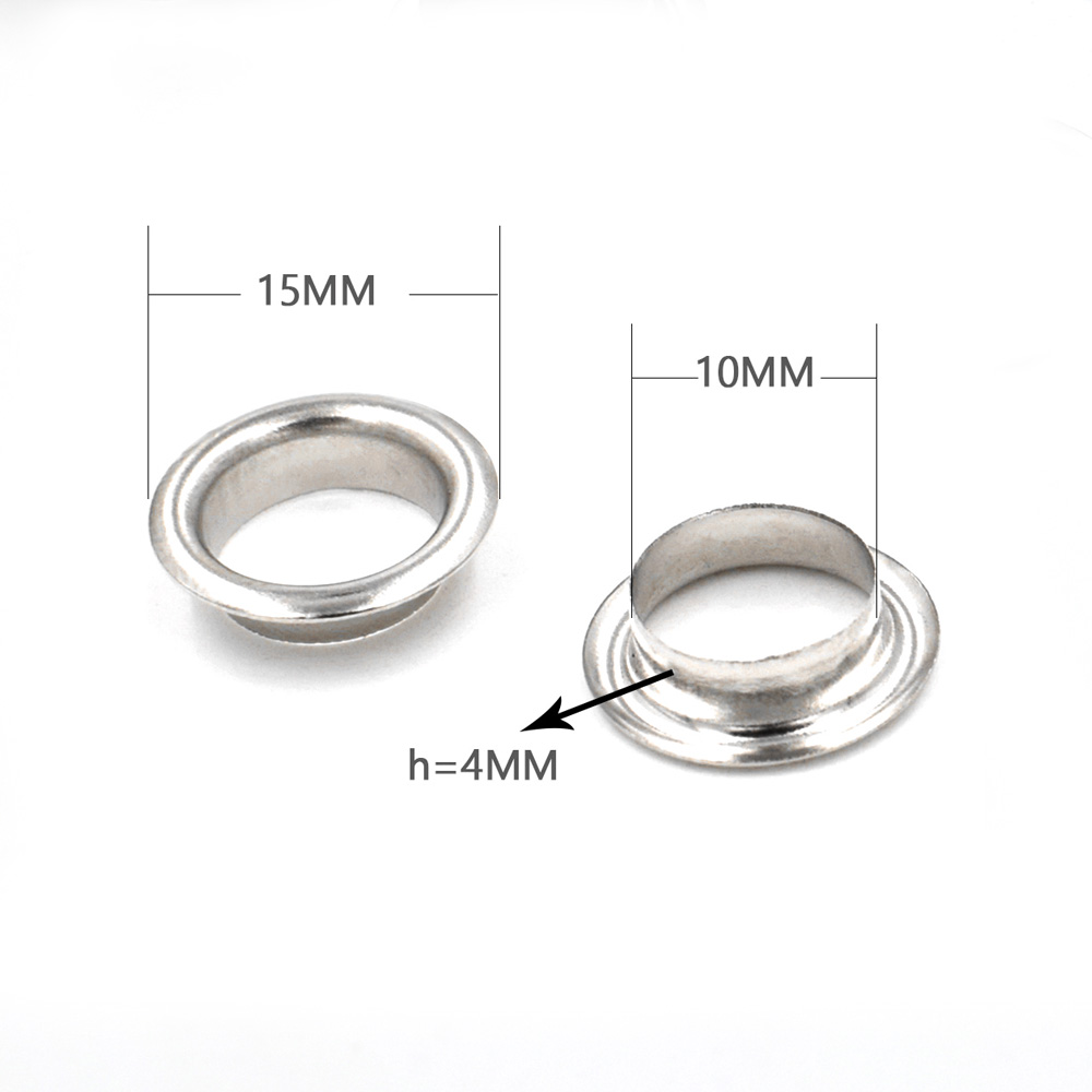 (100 pieces/lot) An inner diameter of 10mm eyelets. Gas buttons. Metal pores. Hollow rivets. Shoebox pores. Wearing rope hole.