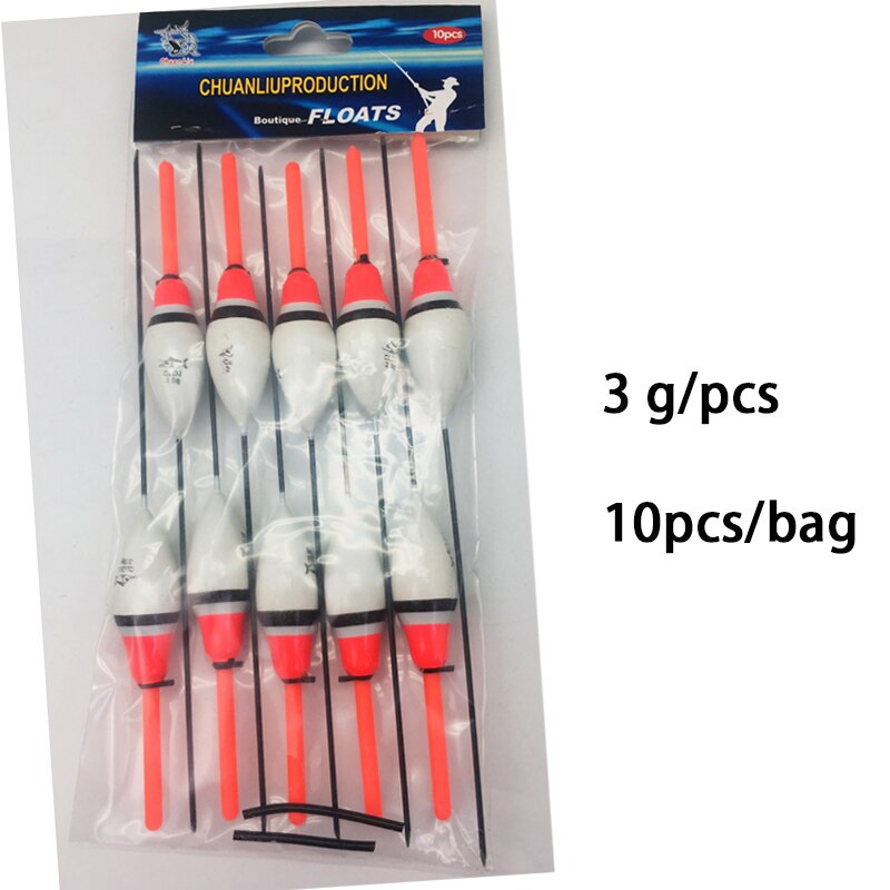 Topline Visgerei 10 Stks/partij Visdobbers Alle Waggler Boei Bobbers Vis Barguzinsky Fir Praalwagens Tackle Karper Pesca Boya Acesorios: 3.0G WHITE