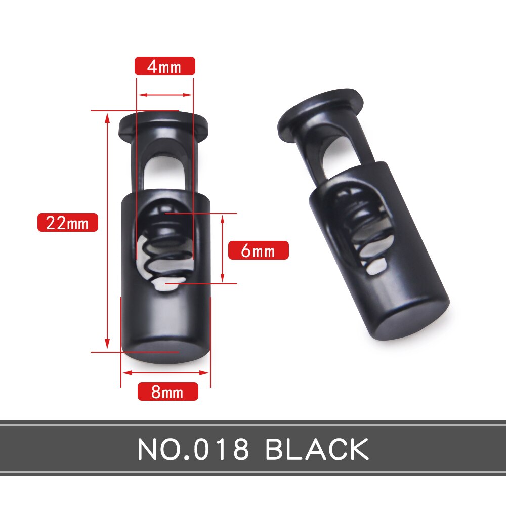 10 stk vintage sølv gunmetal guld ledning lås vippe metal stopper gør-det-selv beklædning syning beklædningsgenstand tilbehør klemme stop: No018 sorte 001