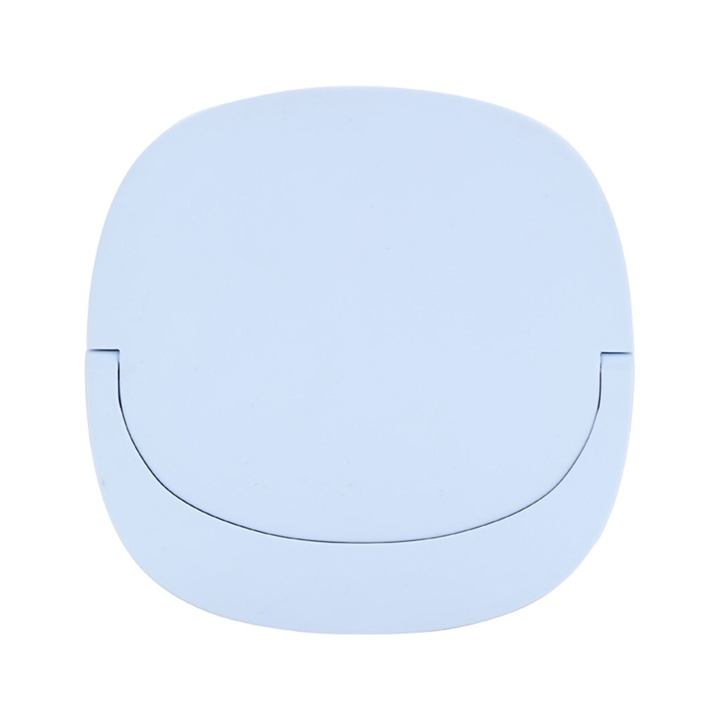 Ledet oplyst rejsesminkespejl sammenfoldeligt kompakt håndholdt belyst spejl badeværelse spejlbetjent stativ til bordplade: Blå