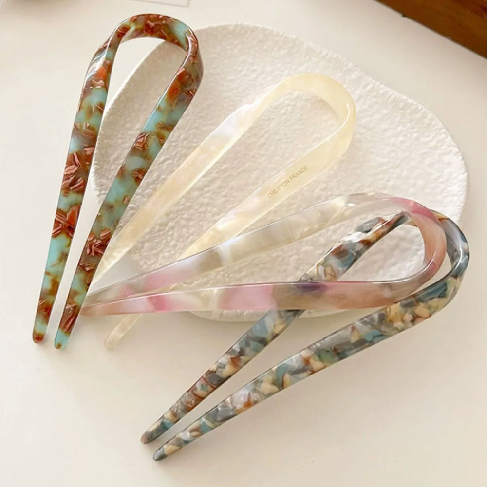 Horquilla en forma de U, accesorio para el cabello Simple y a la , pasador de pelo francés, horquilla china, horquilla en forma de U, accesorios para el cabello