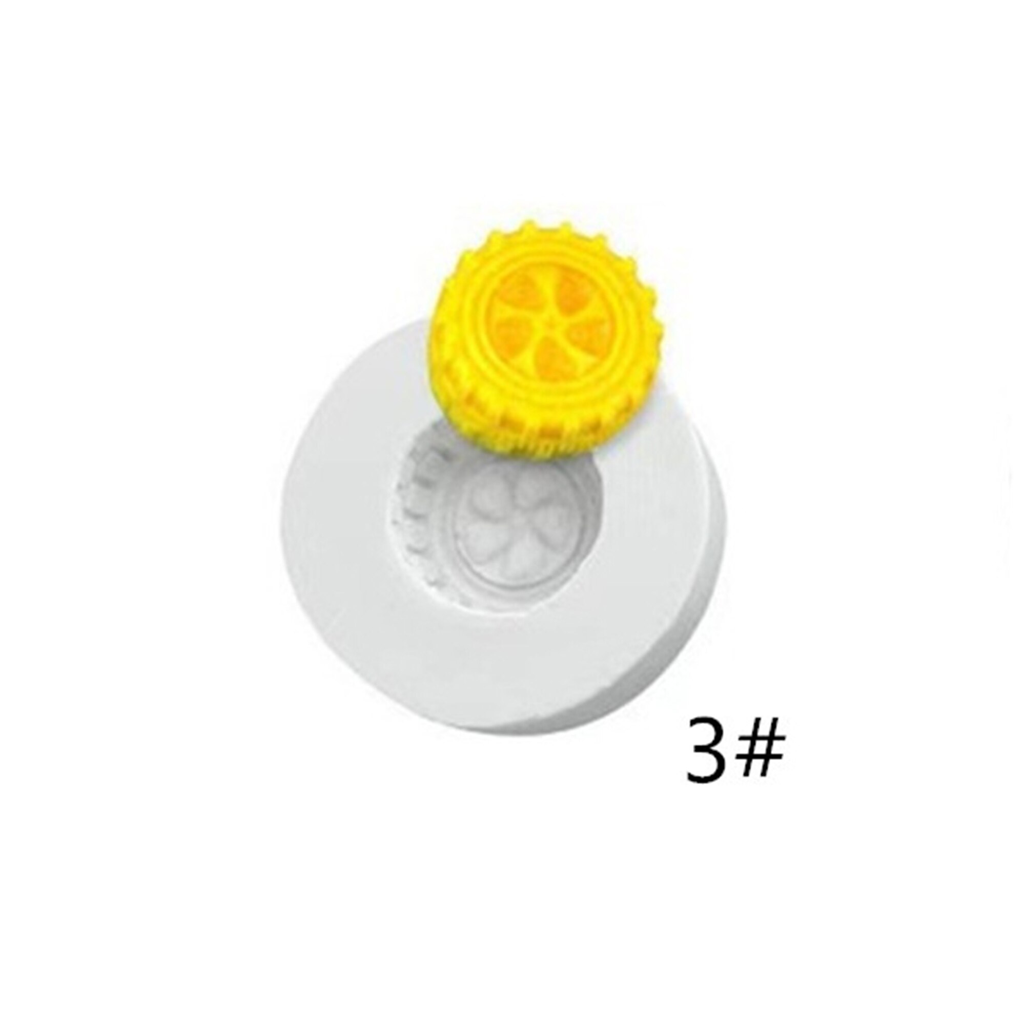 4 Pcs Car Tires Shaped Silicone Fondant Cake Decorating Mold Chocolate Molds Baking Tools Kitchen Accessories: Gray 3
