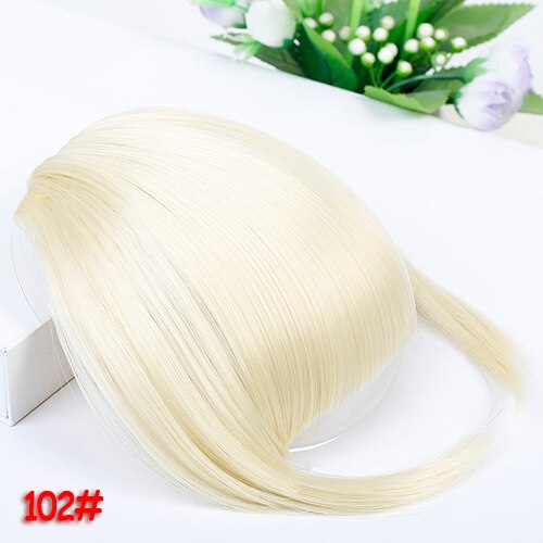 Aosi paryk pandehår clip in hair extensions front pæn pande pandehår i ét stykke lige hår med højtemperatur syntetisk fiber hår: #24