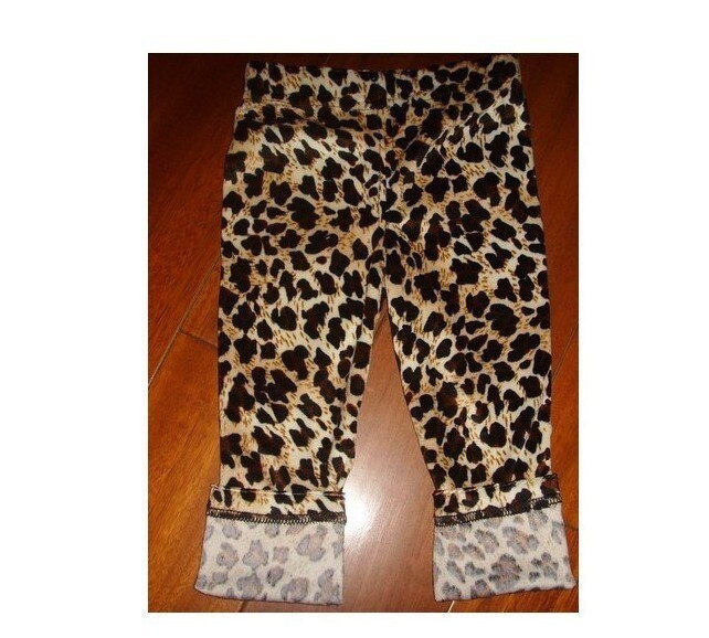 Dejlige baby piger bukser tyk leopard print efterår vinter børn leggings leggings bukser til 1-5y 1 stk