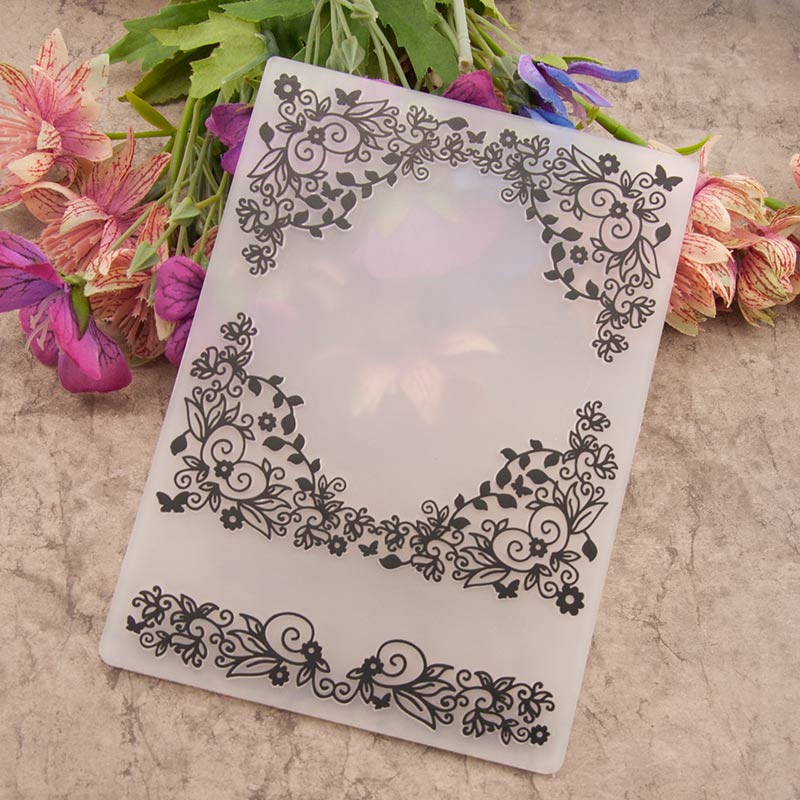 Embossing folders Plastic Embossing Folder For Scrapbooking DIY Paper Craft/Card Making Decoration