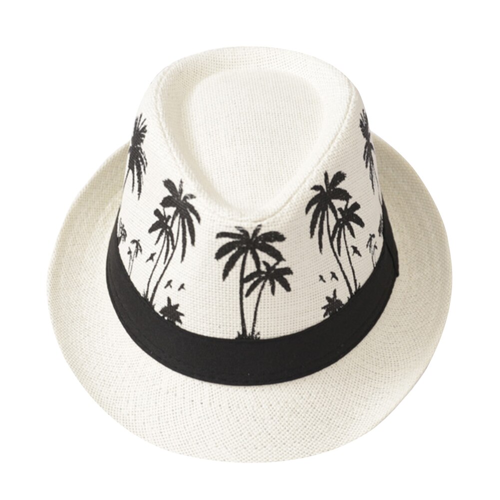 Summer Sun Protection Sombrero Beach Casual Travel Men Sun Hat Wide Brim Trilby Straw Panama Fedora Caps