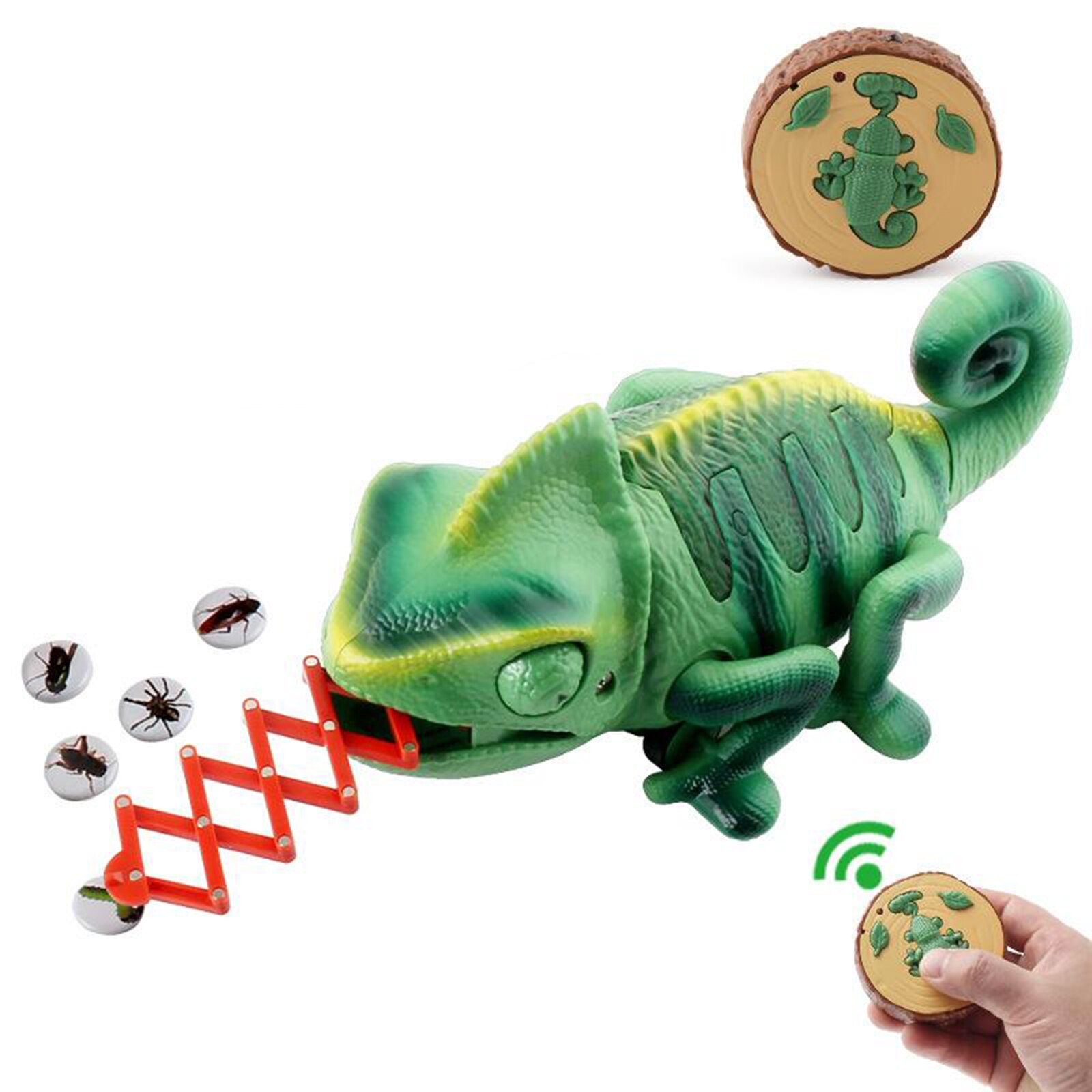 Jouet caméléon télécommandé avec lumières Led multicolores, jouets Rc durables pour enfants, jouets animaux adorables pour enfants
