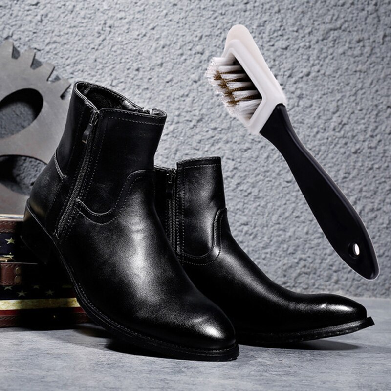 Przydatne zamszowe szczotka robić butów 3 boczne szczotka robić czyszczenia i gumka robić mazania zestaw czarny w kształcie litery S buty odkurzacz robić zamszu nubuku robić butów