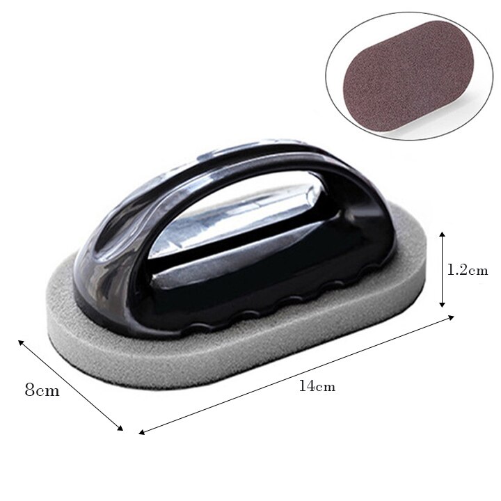 Esponja de limpieza mágica para cocina, borrador de esponja para sartén, olla, platos, esponjas, artículos de limpieza para el hogar, herramientas de cepillo: Brown Sponge Brush