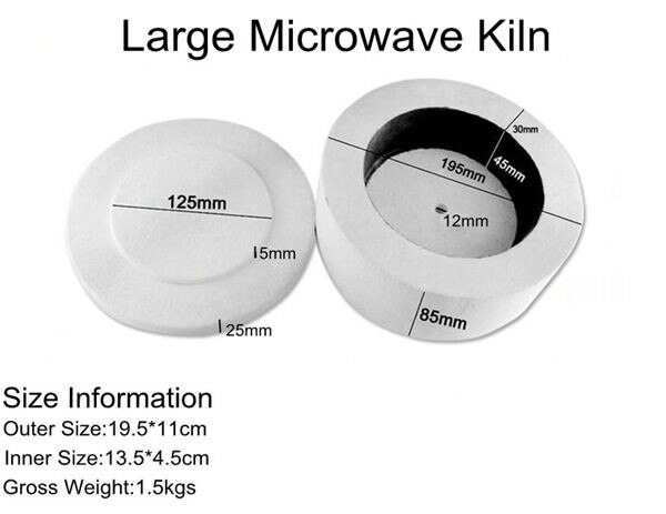 Extra Large Microwave Kiln 19.5x11cm Glass Fusing Kiln + 10pcs Kiln Paper