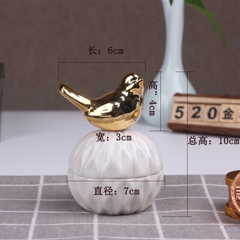 MINI Ceramic Animal Storage Jars Bear Rabbit Cover Spices Candy Tank Container Coffee Jewelry Kitchen Organizer Decoration Craft: 9