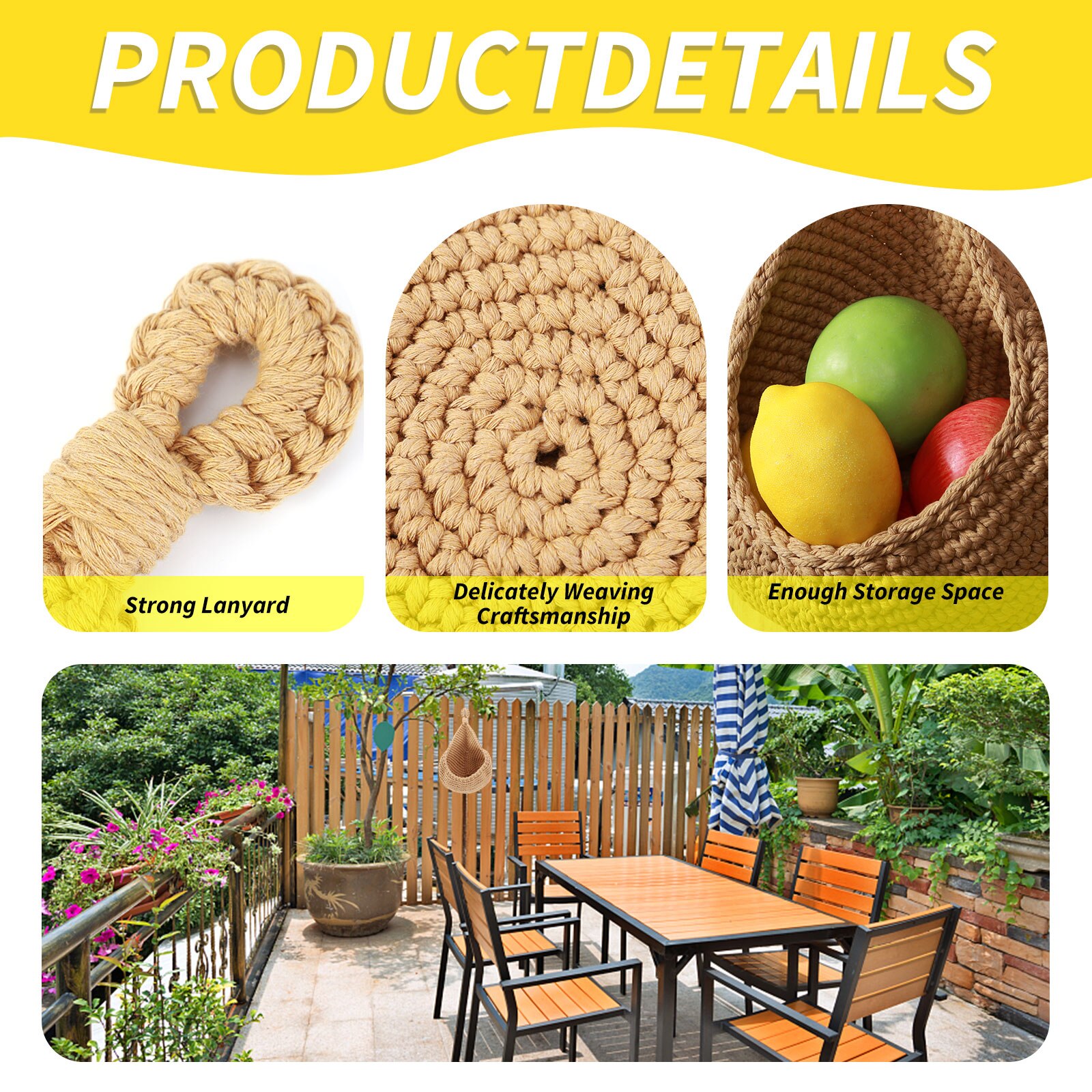 Panier à légumes et fruits suspendu au mur, panier à fruits tissé en osier naturel, Table de cuisine, panier de rangement suspendu au mur, étagère sèche