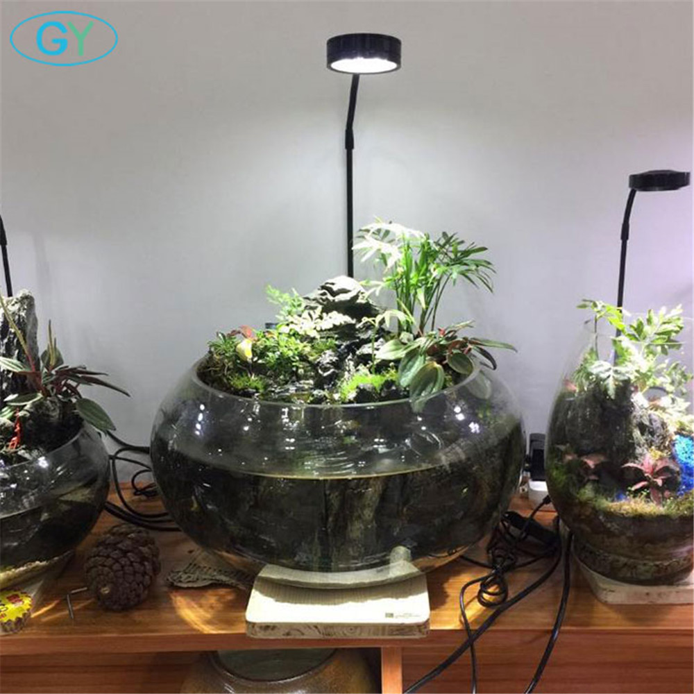 5W USB Gooseneck led plant landscape lights black silver LED Aquarium lighting 6000K Aquatic plant lights Eco-bottle lights